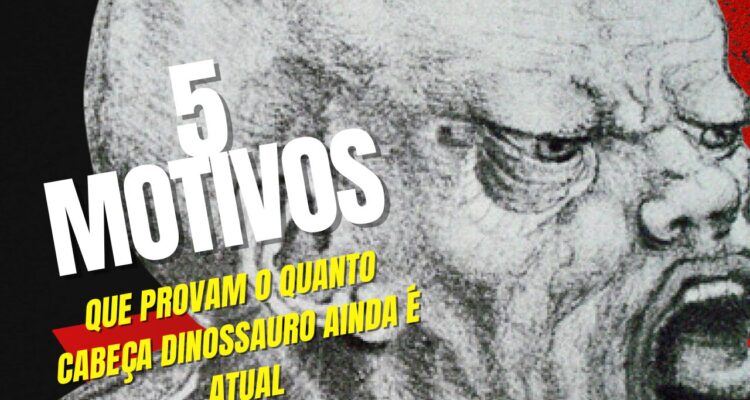 40 anos de cabeça dinossauro