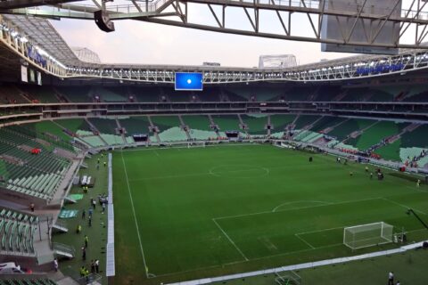 Vista externa do Nubank Parque, estádio em São Paulo onde Jão estreia a turnê Memórias Póstumas